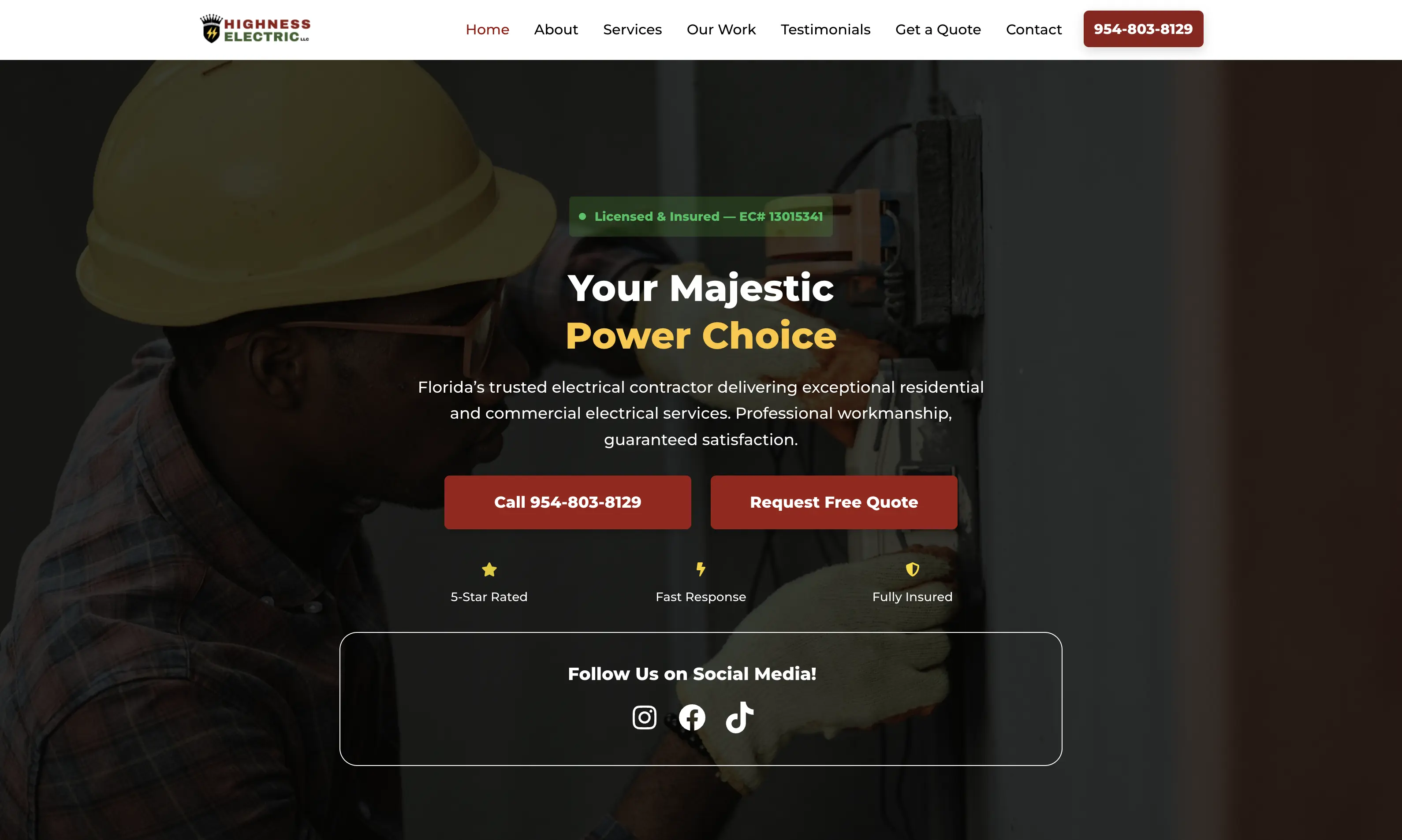 Highness Electric website screenshot